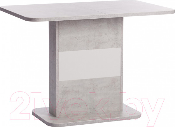 Изображение товара Обеденный стол Tetchair Smart 105-140x68.6х75 (белый бетон/белый)