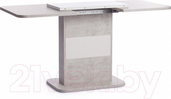 Изображение товара Обеденный стол Tetchair Smart 105-140x68.6х75 (белый бетон/белый)