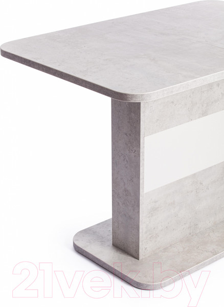 Изображение товара Обеденный стол Tetchair Smart 105-140x68.6х75 (белый бетон/белый)