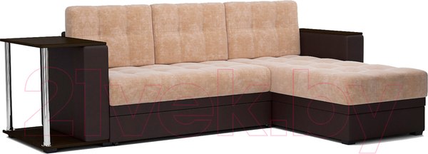 Изображение товара Диван угловой Mebel-Ars Атланта (кордрой бежевый)