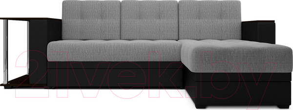 Изображение товара Диван угловой Mebel-Ars Атланта (рогожка серый)