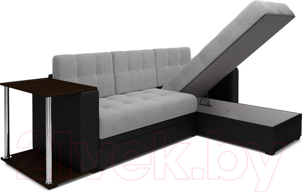 Изображение товара Диван угловой Mebel-Ars Атланта (рогожка серый)