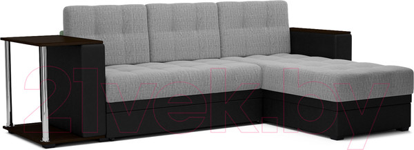 Изображение товара Диван угловой Mebel-Ars Атланта (рогожка серый)
