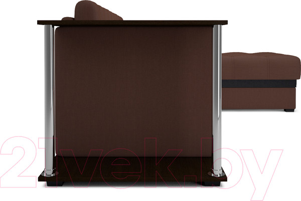 Изображение товара Диван угловой Mebel-Ars Атланта (рогожка шоколад)