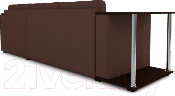Изображение товара Диван угловой Mebel-Ars Атланта (рогожка шоколад)
