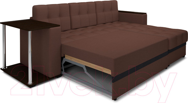 Изображение товара Диван угловой Mebel-Ars Атланта (рогожка шоколад)