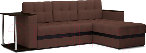 Изображение товара Диван угловой Mebel-Ars Атланта (рогожка шоколад)