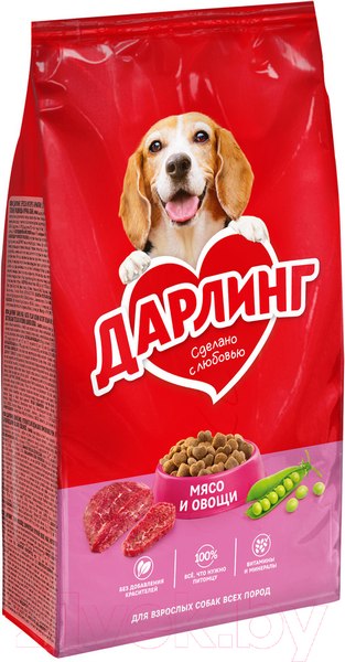 Изображение товара Сухой корм для собак Дарлинг С мясом и овощами (2кг)