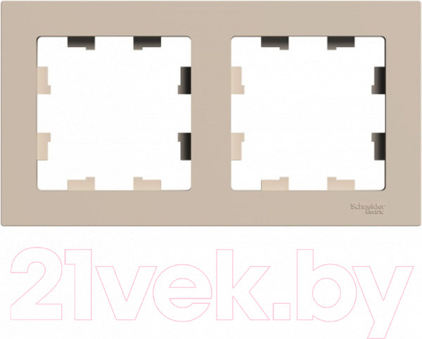 Изображение товара Рамка для выключателей и розеток Systeme (Schneider) Electric AtlasDesign ATN001202 (песочный)