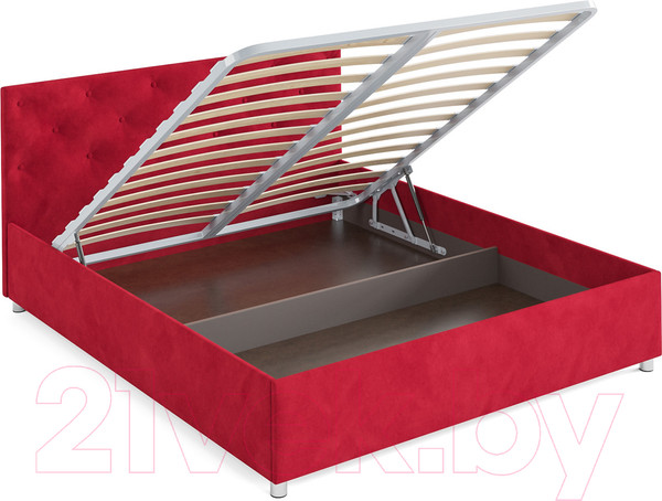 Изображение товара Двуспальная кровать Mebel-Ars Классик 160 (кордрой красный)