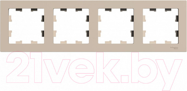 Изображение товара Рамка для выключателей и розеток Systeme (Schneider) Electric AtlasDesign ATN001204 (песочный)