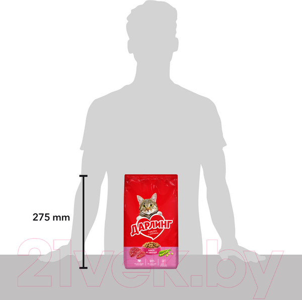 Изображение товара Сухой корм для кошек Дарлинг С мясом и овощами (760г)