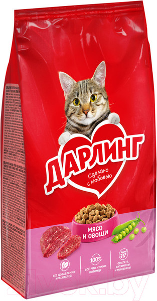Изображение товара Сухой корм для кошек Дарлинг С мясом и овощами (760г)