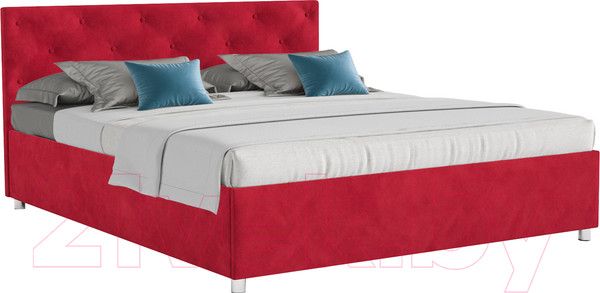 Изображение товара Полуторная кровать Mebel-Ars Классик 140 (кордрой красный)