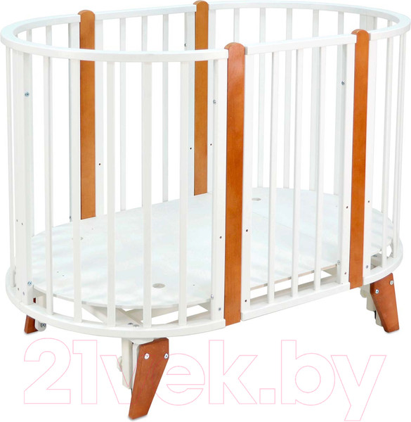 Изображение товара Детская кровать-трансформер INDIGO София 6 в 1 / 106601-6 (белый/натуральный)