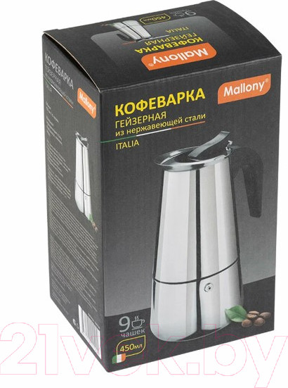 Изображение товара Гейзерная кофеварка Mallony Italia 104759