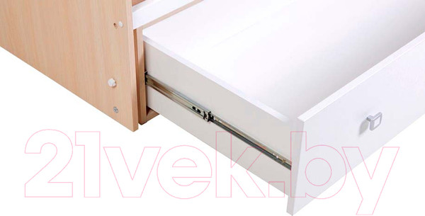 Изображение товара Детская кроватка Фея 750 / 0002551.161 (дуб пастельный/белый)