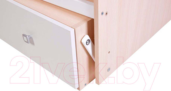 Изображение товара Детская кроватка Фея 750 / 0002551.161 (дуб пастельный/белый)