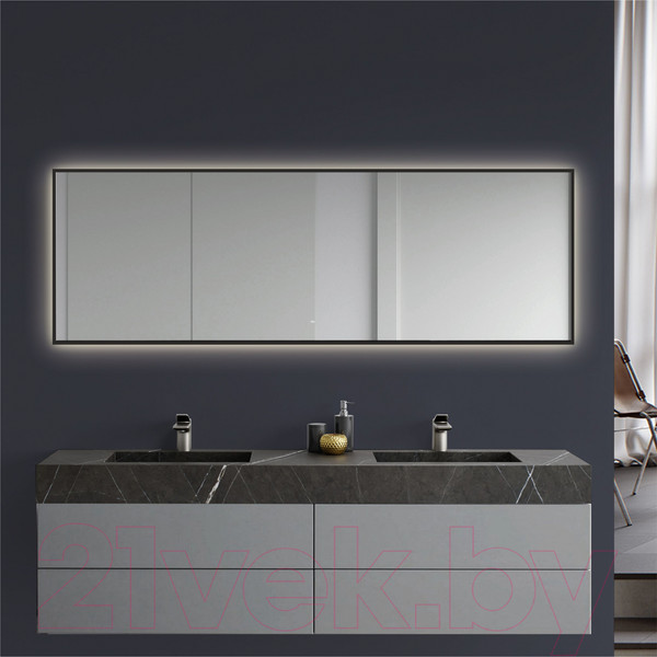 Изображение товара Зеркало Алмаз-Люкс ЗП-163 (180x60см, с подсветкой, в алюминиевой раме)