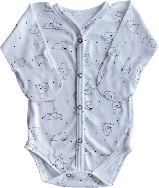 Изображение товара Боди для малышей Sofi Бегемотики / 3043-М (р.56)