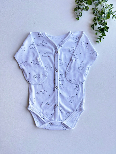 Изображение товара Боди для малышей Sofi Бегемотики / 3043-М (р.56)