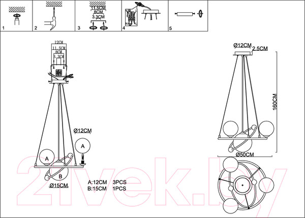 Изображение товара Люстра Evoluce SLE2210-203-04