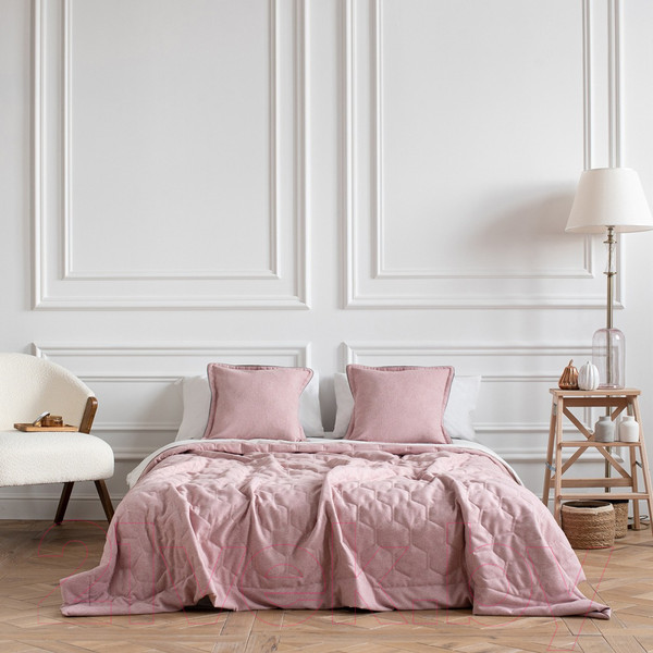 Изображение товара Набор текстиля для спальни Pasionaria Лаура 230x250 с наволочками (розовый)