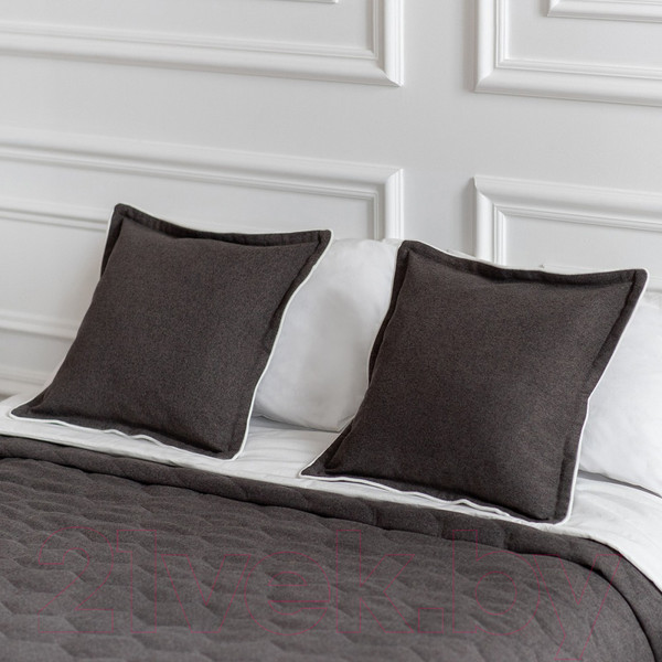 Изображение товара Набор текстиля для спальни Pasionaria Лаура 230x250 с наволочками (мокрый асфальт)