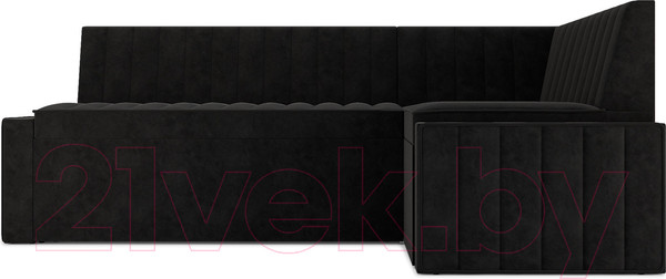 Изображение товара Уголок кухонный мягкий Mebel-Ars Вермут правый 193x82x113 (велюр черный НВ-178 17)