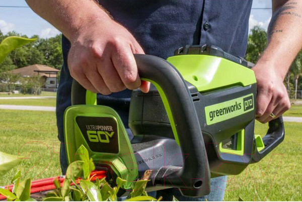 Изображение товара Кусторез аккумуляторный Greenworks 60В 2206507 (без АКБ и ЗУ)