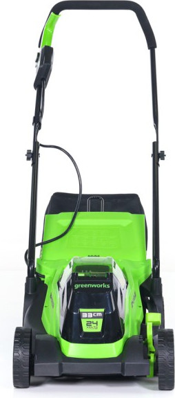 Изображение товара Газонокосилка аккумуляторная Greenworks GD24LM33 бесщеточная 24V 33см / 2516107UB (с АКБ 4Ач и ЗУ)