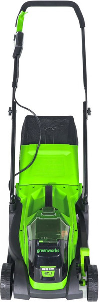 Изображение товара Газонокосилка аккумуляторная Greenworks GD24LM33 бесщеточная 24V 33см / 2516107UB (с АКБ 4Ач и ЗУ)