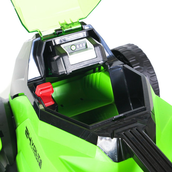 Изображение товара Газонокосилка аккумуляторная Greenworks GD24LM33 бесщеточная 24V 33см / 2516107UB (с АКБ 4Ач и ЗУ)