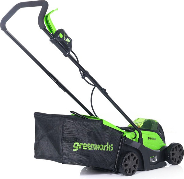 Изображение товара Газонокосилка аккумуляторная Greenworks GD24LM33 бесщеточная 24V 33см / 2516107UB (с АКБ 4Ач и ЗУ)