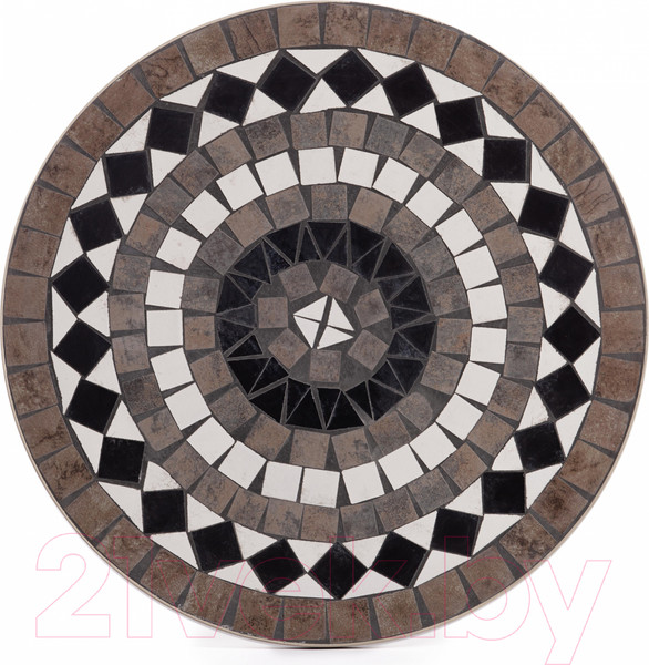 Изображение товара Стол садовый Tetchair Secret De Maison Romeo (металл/белый/плитка калейдоскоп)