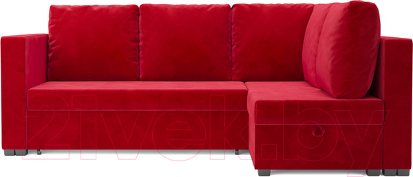 Изображение товара Диван угловой Mebel-Ars Мансберг (кордрой красный)