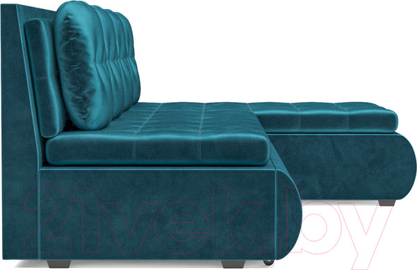 Изображение товара Диван угловой Mebel-Ars Кормак (бархат сине-зеленый Star Velvet 43 Black Green)