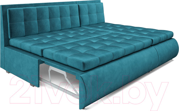 Изображение товара Диван угловой Mebel-Ars Кормак (бархат сине-зеленый Star Velvet 43 Black Green)