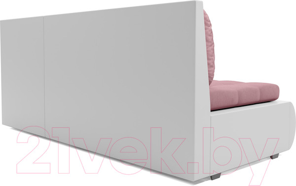 Изображение товара Диван угловой Mebel-Ars Кормак (велюр пудра НВ-178 18/экокожа белый)