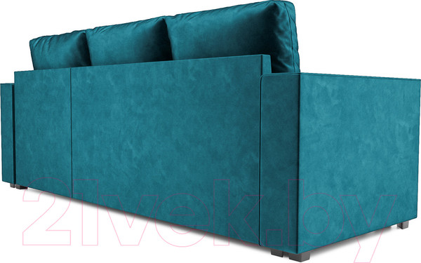 Изображение товара Диван угловой Mebel-Ars Рим (бархат сине-зеленый Star Velvet 43 Black Green)