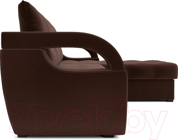 Изображение товара Диван угловой Mebel-Ars Мартин (кордрой коричневый)