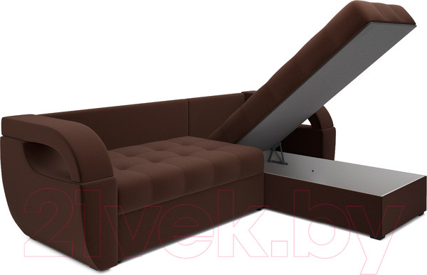 Изображение товара Диван угловой Mebel-Ars Мартин (кордрой коричневый)