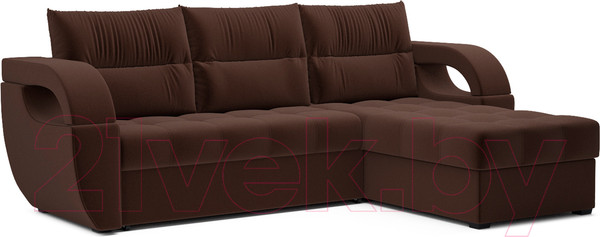 Изображение товара Диван угловой Mebel-Ars Мартин (кордрой коричневый)