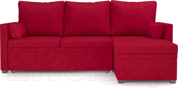 Изображение товара Диван угловой Mebel-Ars Париж (кордрой красный)