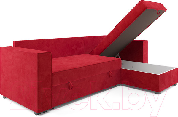 Изображение товара Диван угловой Mebel-Ars Рим (кордрой красный)