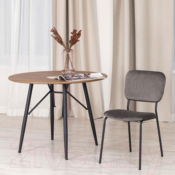 Изображение товара Стул Tetchair Carol металл/вельвет (светло-серый HLR24/черный)