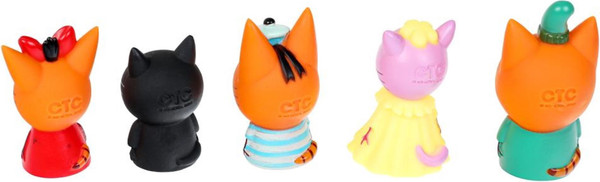 Изображение товара Набор игрушек для ванной Капитошка Три Кота. Пальчиковый театр / 4314929