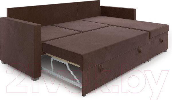 Изображение товара Диван угловой Mebel-Ars Париж (Велюр молочный шоколад НВ-178 13)