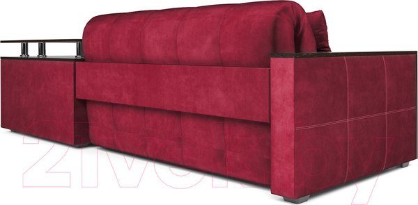 Изображение товара Диван угловой Mebel-Ars Прага (бархат красный Star Velvet 3 Dark Red)