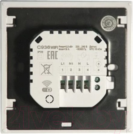 Изображение товара Терморегулятор для теплого пола Caleo С936 Wi-Fi (черный)